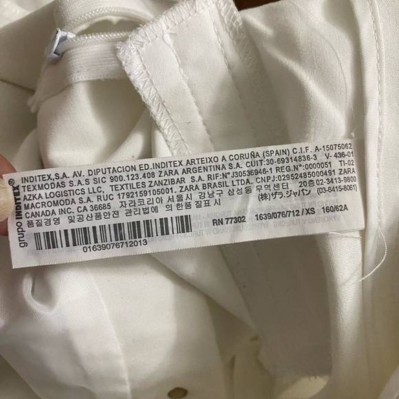 ZARA White mini skirt size XS - Picture 6 of 6